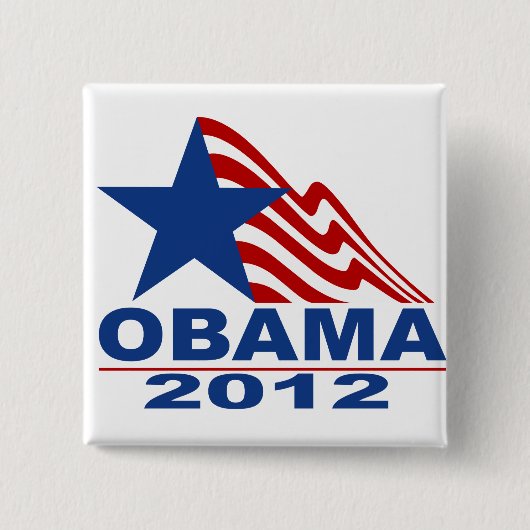 Obama 2012 Merchandise Vierkante Button 5,1 Cm (Voorkant)