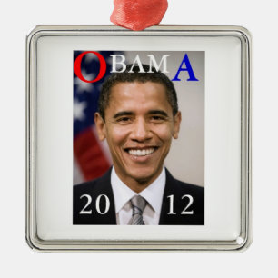 OBAMA 2012 METALEN ORNAMENT