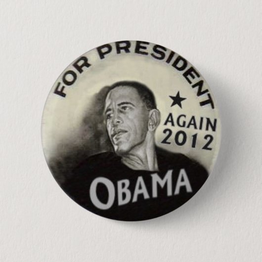 Obama 2012 Noir Button (Voorkant)