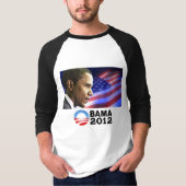 Obama 2012 (patriottisch) t-shirt (Voorkant)