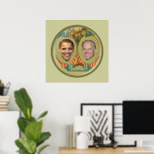 Obama 2012 POSTER print (Thuiskantoor)