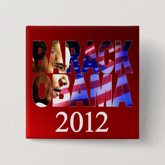 Obama 2012 Profile Cutout Campaign Button (Voorkant)