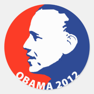 Obama 2012 ronde sticker