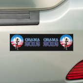 Obama 2012 (twofer) bumpersticker (Op auto)