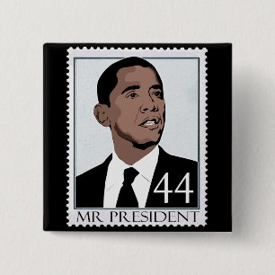Obama 2012 vierkante button 5,1 cm