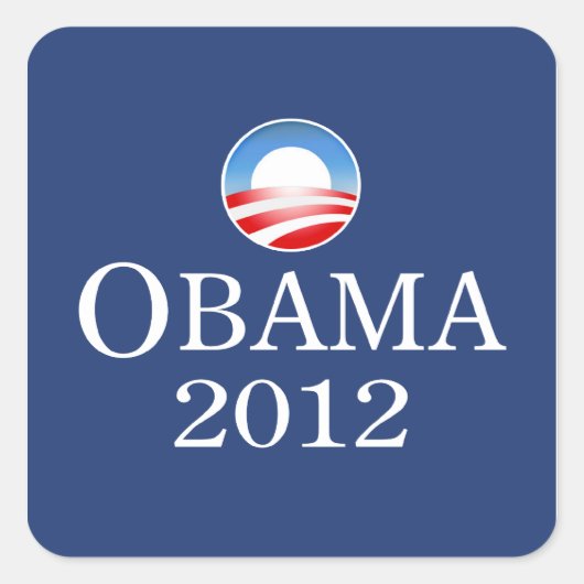 Obama 2012 Vierkante Sticker (Voorkant)
