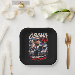 Obama 2028 Aangezien Regels Niet Meer Bestaan Papieren Bordje