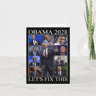 Obama 2028 grappige politieke patriottische verki Kaart