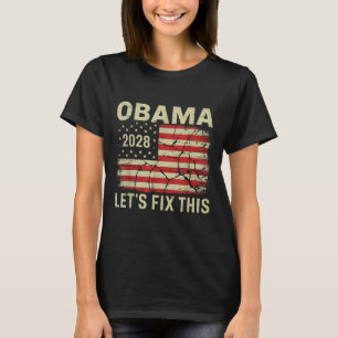  Obama 2028 grappige politieke patriottische verki T-shirt
