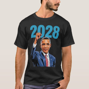 Obama 2028 grappige politieke patriottische verki T-shirt