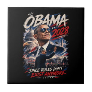 Obama 2028 Omdat Regels Niet Meer Bestaan Tegeltje