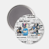 Obama 44 Journal Magnet avec un arrière - plan de (Recto/Verso)