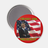 OBAMA 44e PRÉSIDENT MAGNET (Recto/Verso)