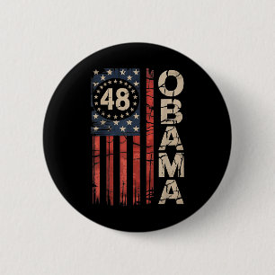 Obama 48e President Amerikaanse vlag voor Presi Ronde Button 5,7 Cm