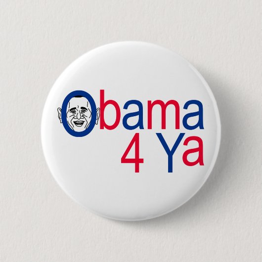 Obama 4 Ya Ronde Button 5,7 Cm (Voorkant)