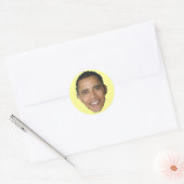 Obama (8-bits) ronde sticker (Envelop)