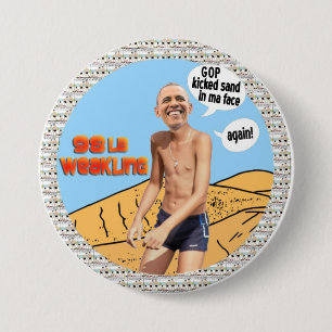 Obama 98 lb zwakker ronde button 7,6 cm