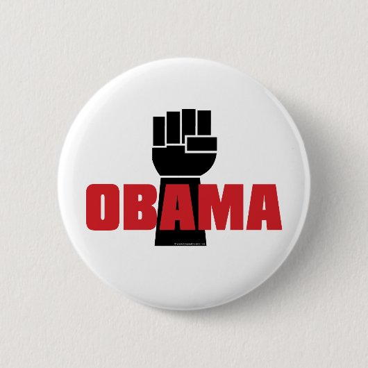 Obama aan. ronde button 5,7 cm (Voorkant)