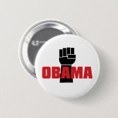 Obama aan. ronde button 5,7 cm (Voorkant /achterkant)