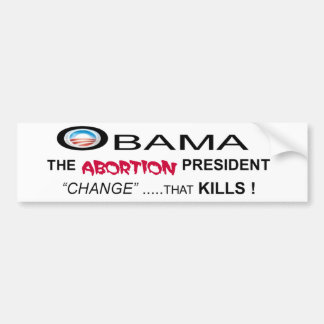 OBAMA-ABORTERING BUMPERSTICKER