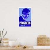 Obama - Affiche bleue Progress (Cuisine)