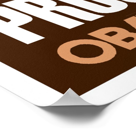 Obama - Affiche Brown foncée Progress (Coin)