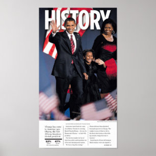 Obama : Affiche de journal historique