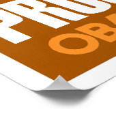 Obama - Affiche Progress Dark Orange (Coin)