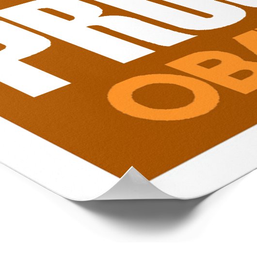 Obama - Affiche Progress Dark Orange (Coin)