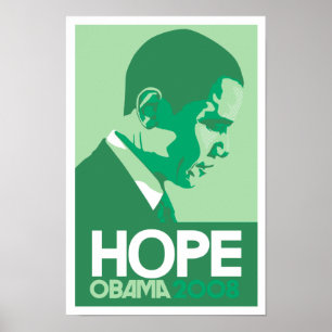 Obama - affiche verte d'espoir