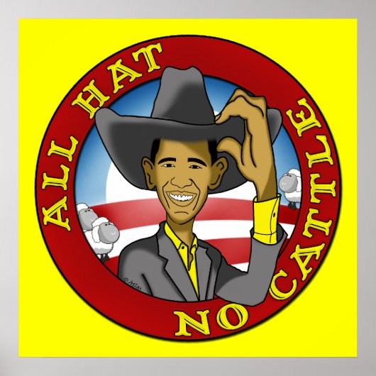 Obama all Pet No Cattle Poster (Voorkant)
