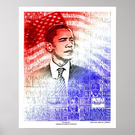 Obama American Dream Version - Gepersonaliseerd Poster (Voorkant)