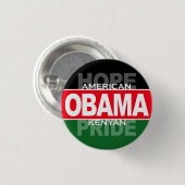 Obama — American Hope, Kenyan Pride Ronde Button 3,2 Cm (Voorkant /achterkant)