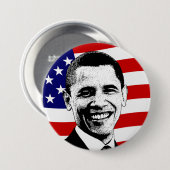 Obama Amerikaanse vlag Button (Voorkant /achterkant)