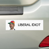 obama, autocollant LIBÉRAL d'IDIOT (En voiture)