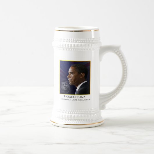 Obama avec JFK - Stein Mug (Droite)