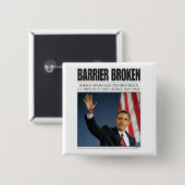 Obama: Barrier Broken Button (Voorkant /achterkant)