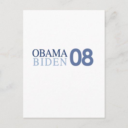 Obama Biden '08 Briefkaart (Voorkant)