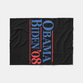  Obama Biden 08-campagne Fleece Deken (Voorkant (Horizontaal))