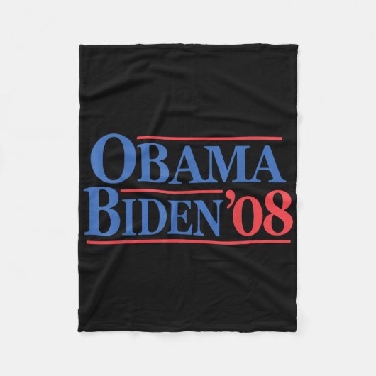  Obama Biden 08-campagne Fleece Deken (Voorkant)