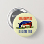 Obama Biden '08 Democratische Button Pin (Voorkant /achterkant)