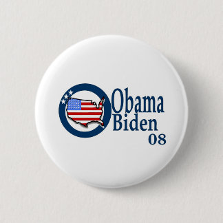 Obama Biden 08 Ronde Button 5,7 Cm