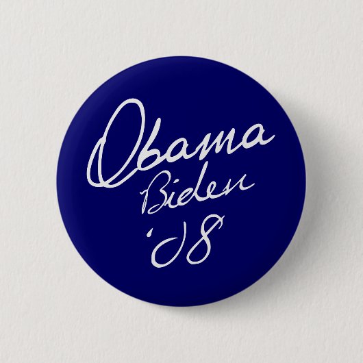 OBAMA / BIDEN 08 RONDE BUTTON 5,7 CM (Voorkant)