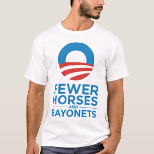 Obama Biden 2012 Minder paarden en Bayonets T-shirt