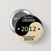 Obama/Biden 2012 Ronde Button 5,7 Cm (Voorkant /achterkant)