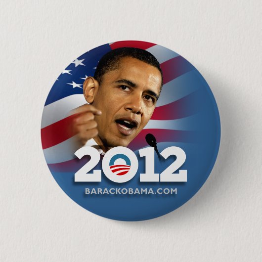 Obama Biden 2012 Ronde Button 5,7 Cm (Voorkant)