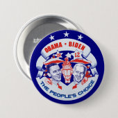 Obama Biden 2012 Ronde Button 7,6 Cm (Voorkant /achterkant)