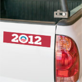 Obama / Biden 2012 (rood) Bumpersticker (Op Truck)