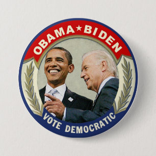 Obama Biden 2012 Stemming democratisch Ronde Button 7,6 Cm