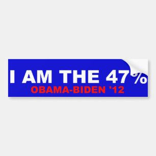 Obama-Biden 2012 voor 47% Bumpersticker